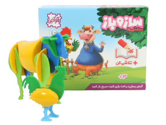 بازی ساختنی ساز و باز 16 قطعه گاو و خروس فکر آذین