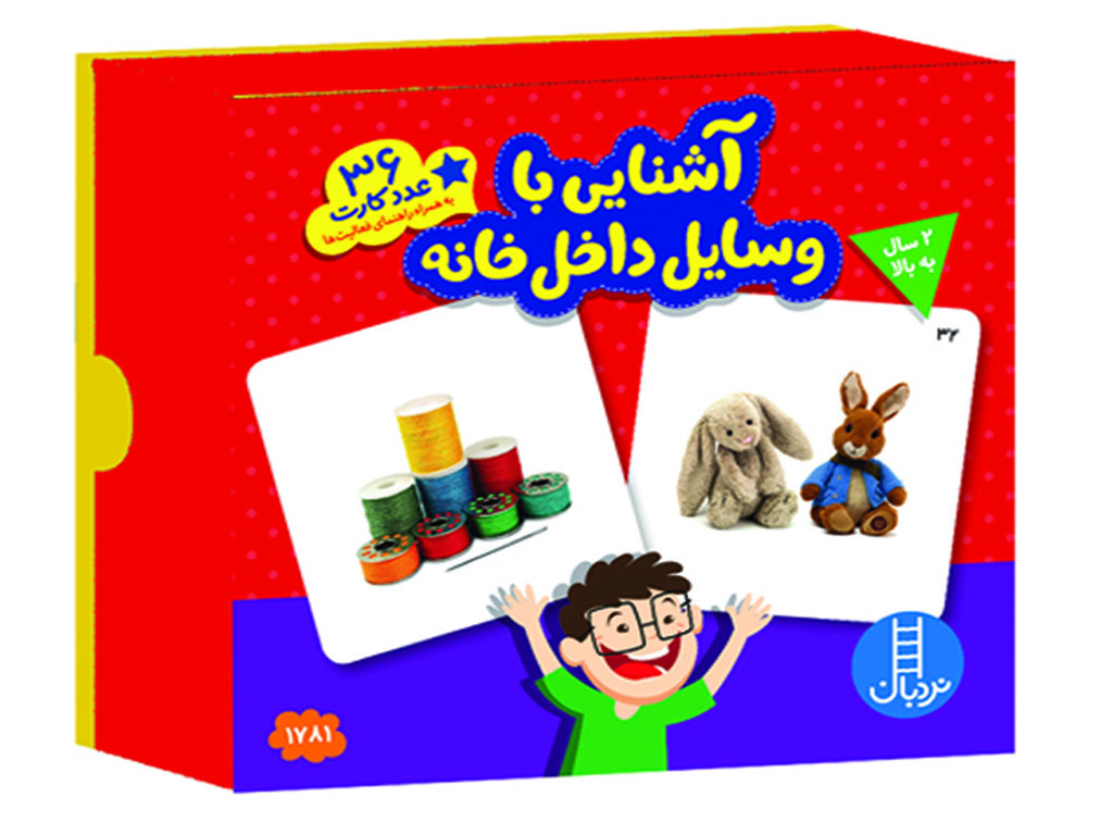 36عدد فلش کارت آشنایی با وسایل داخل خانه (کارت‌های زبان‌آموزی)