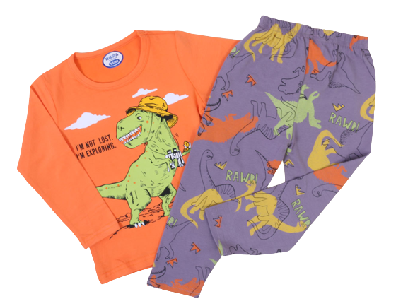 بلوز و شلوار راحتی پسرانه طرح دایناسور