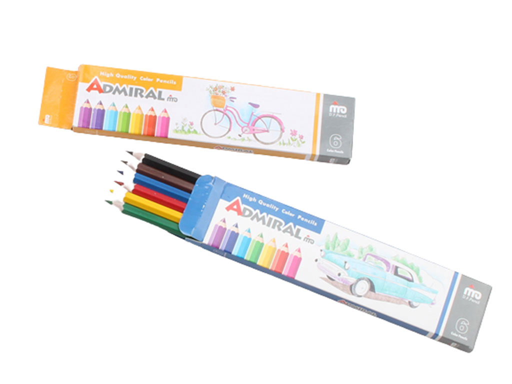 مداد رنگی 6 رنگ (تنوع طرح)