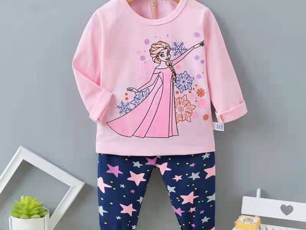 بلوز و شلوار راحتی دخترانه طرح فروزن