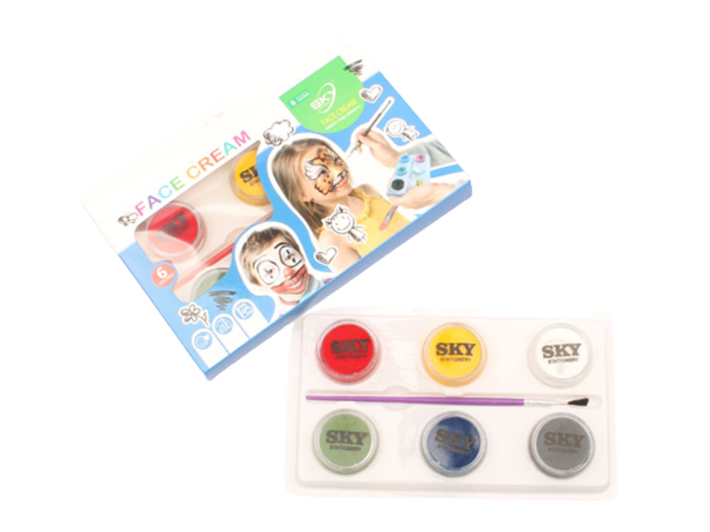 رنگ گریم صورت کودکان (6 رنگ)