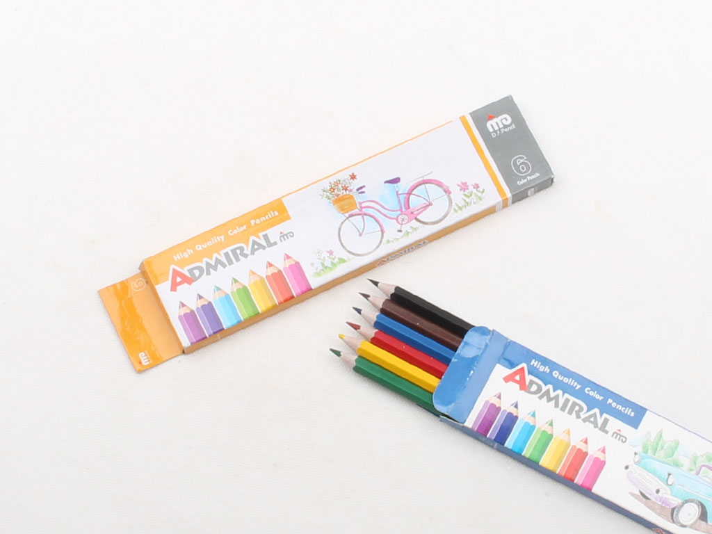 مداد رنگی 6 رنگ (تنوع طرح)