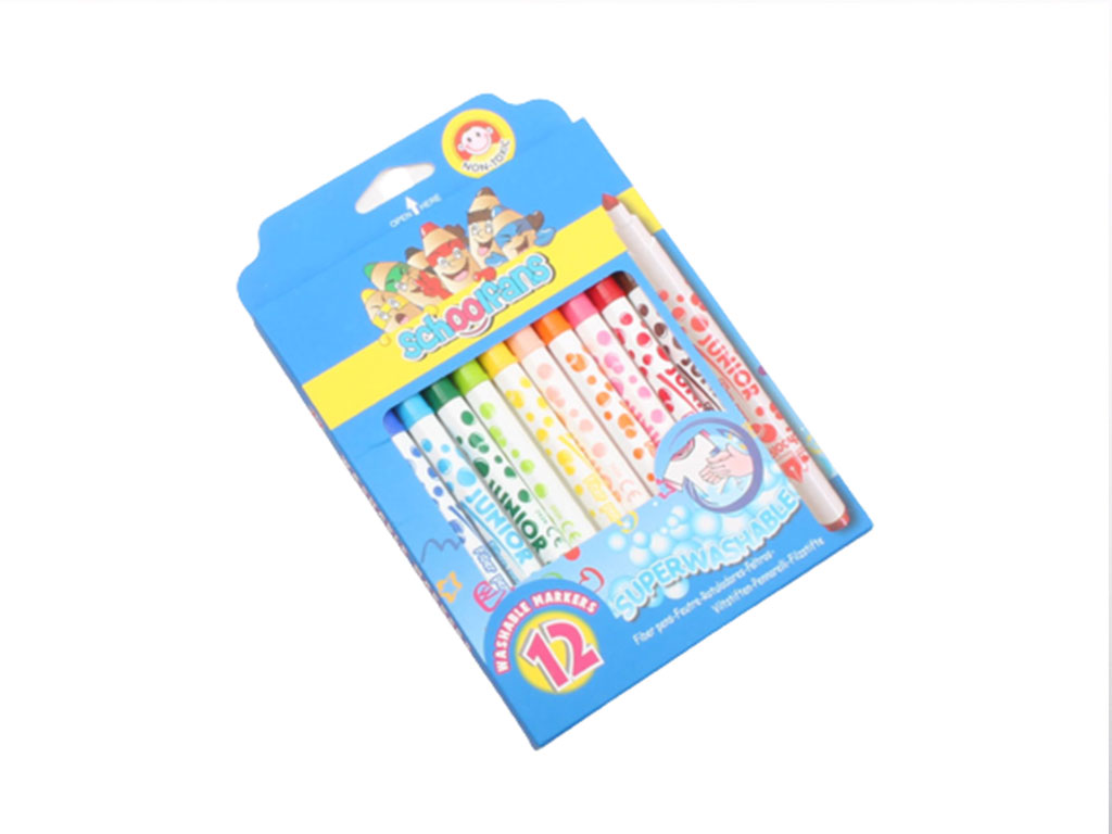 ماژیک 12 رنگ قابل شستشو School Fans