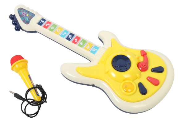 گیتار موزیکال و میکروفون اسباب بازی