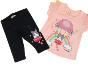 تیشرت و ساق برمودا دخترانه بریز breeze