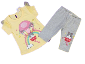 تیشرت و ساق برمودا دخترانه بریز breeze