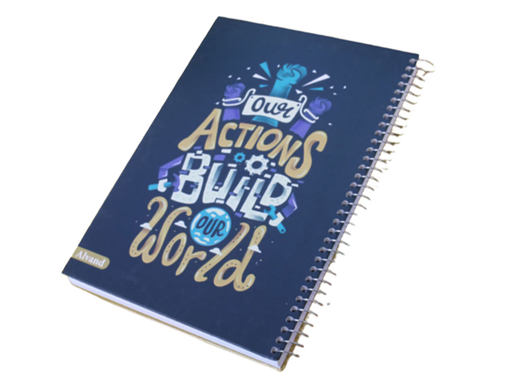 دفتر مشق سیمی 100 برگ با جلد گالینگور الوند