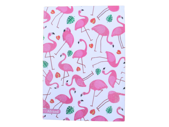 دفتر مشق چسبی 50 برگ با جلد گلاسه فانتزی اکلیلی الوند