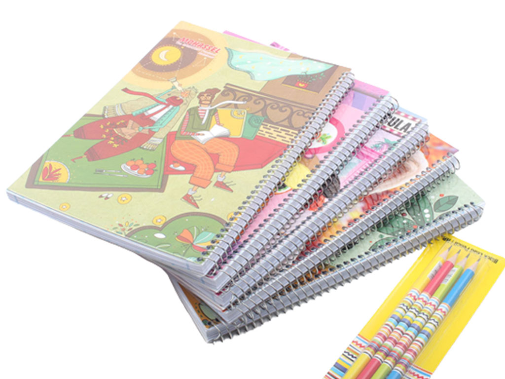 دفتر مشق سیمی 100 برگ جلد دار محصل