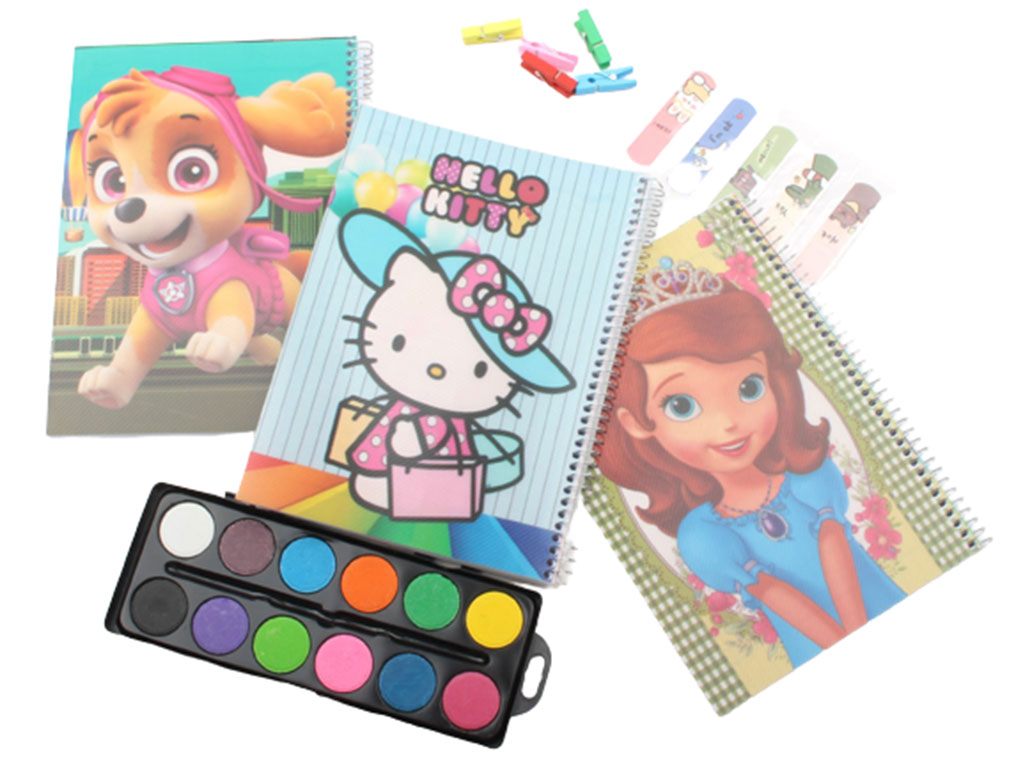 دفتر مشق سیمی 80 برگ طلقی فانتزی (تنوع طرح)