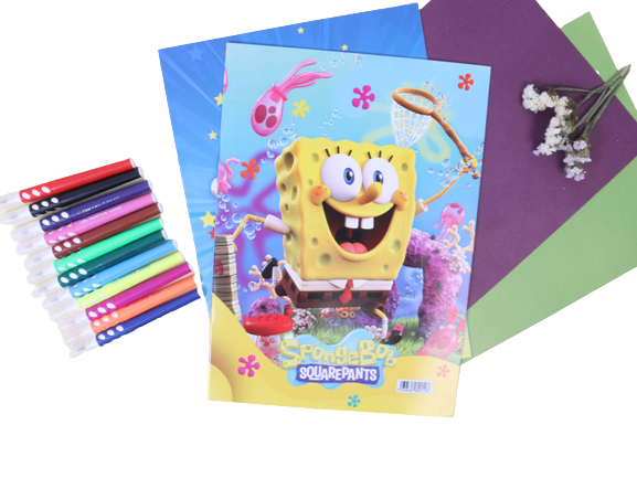 دفتر نقاشی 40 برگ بزرگ با جلد فانتزی نگارستان