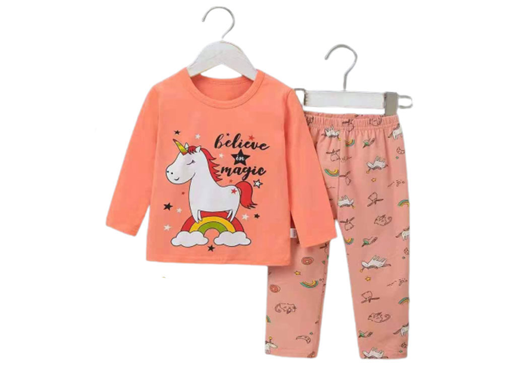 بلوز و شلوار راحتی دخترانه طرح اسب تک شاخ