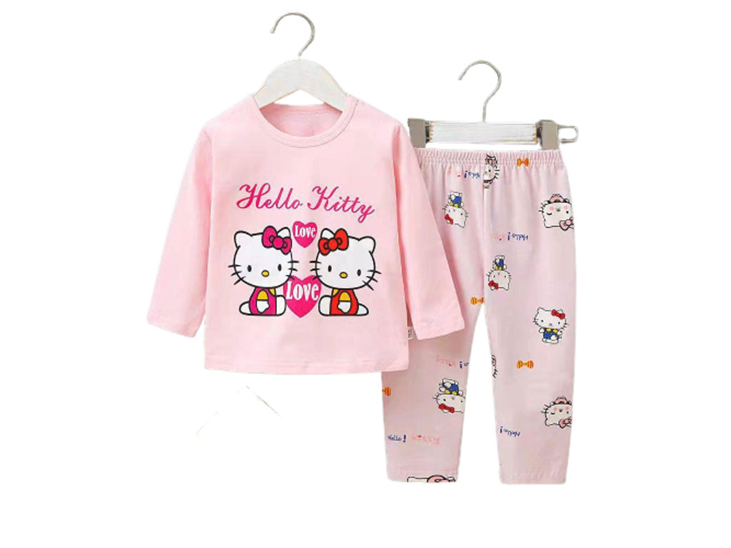 بلوز و شلوار راحتی دخترانه طرح هلوکیتی