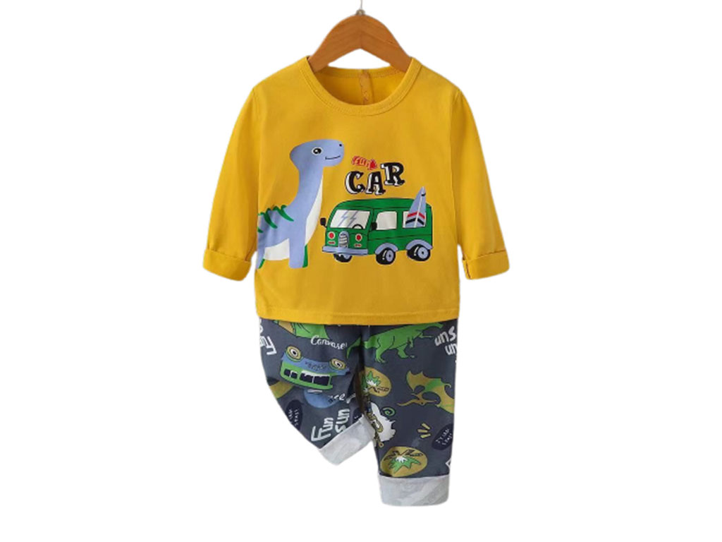 بلوز و شلوار راحتی پسرانه طرح دایناسور