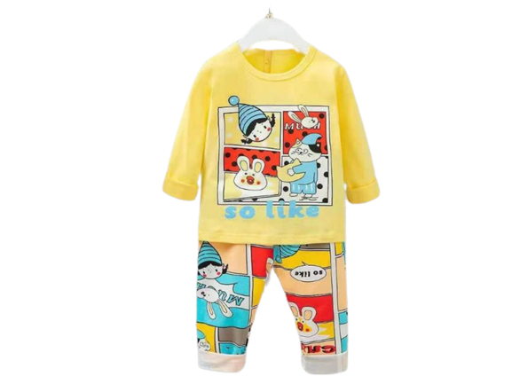 بلوز و شلوار راحتی دخترانه طرحدار