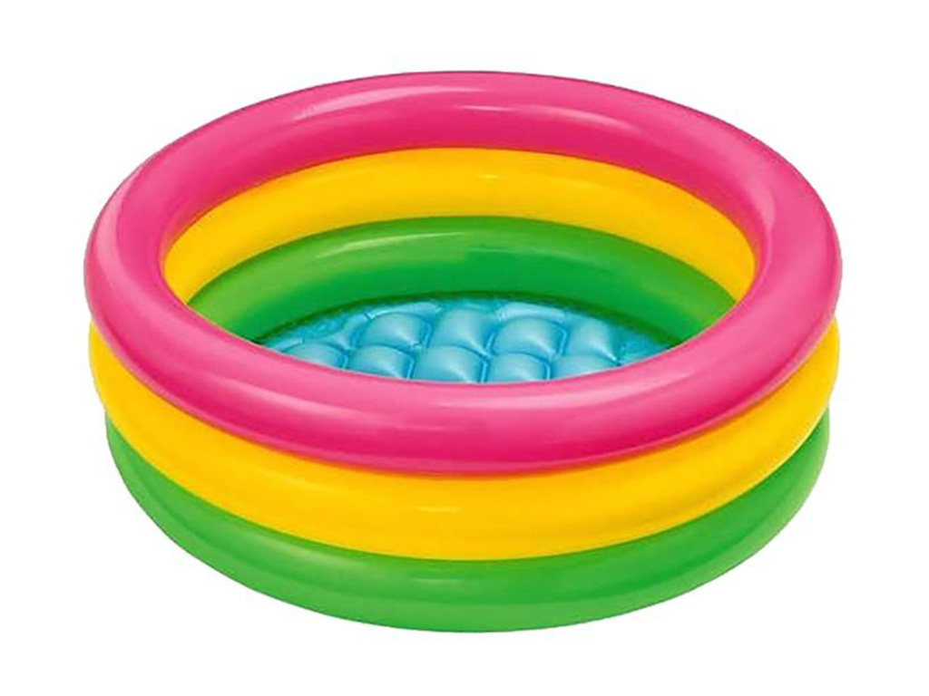 استخر بادی کودک سه رنگ اینتکس intex در اندازه 22*61 سانتی متر