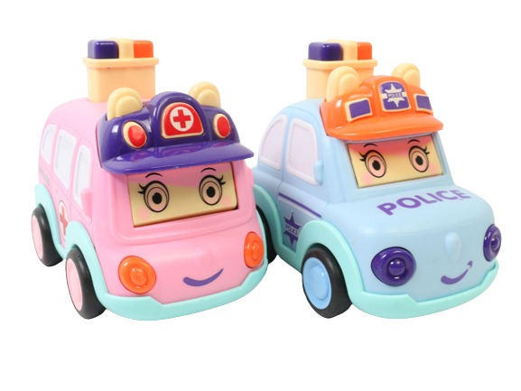 ماشین فشاری اسباب بازی طرح پلیس و آمبولانس