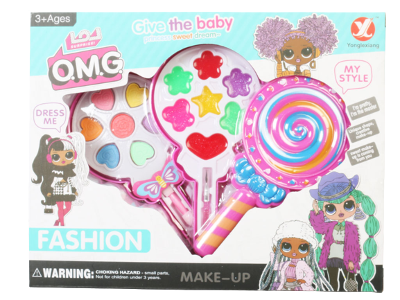 ست لوازم آرایش اسباب بازی مدل آبنبات طرح ال او ال LOL