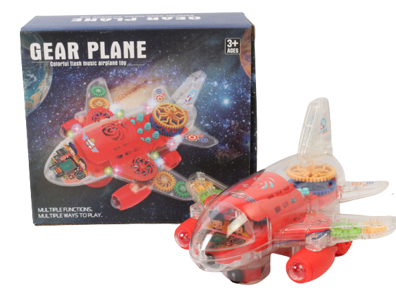 هواپیما موزیکال و چراغدار چرخ دنده ای