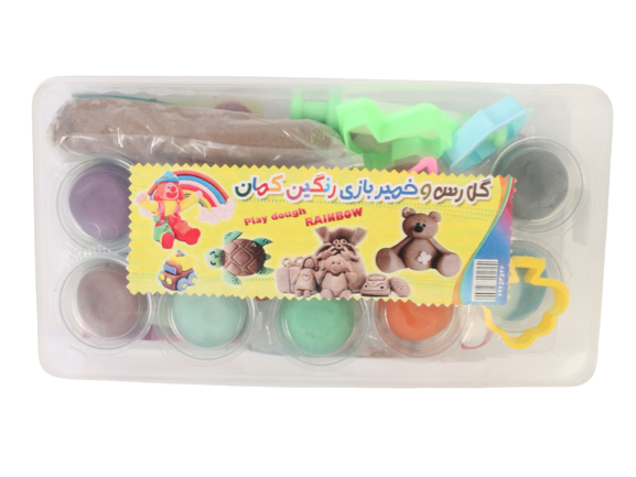 گل رس و خمیر بازی 10 رنگ ارگانیک رنگین کمان