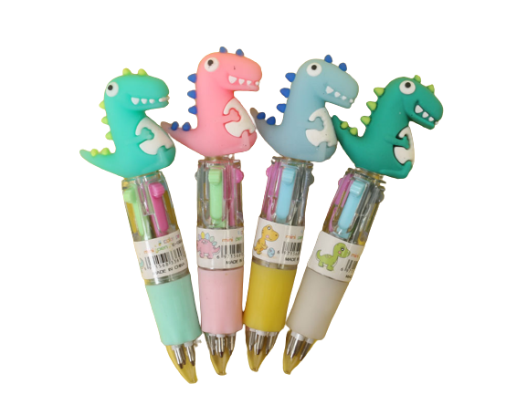 خودکار فشاری مدل مینی 4 رنگ طرح دایناسور