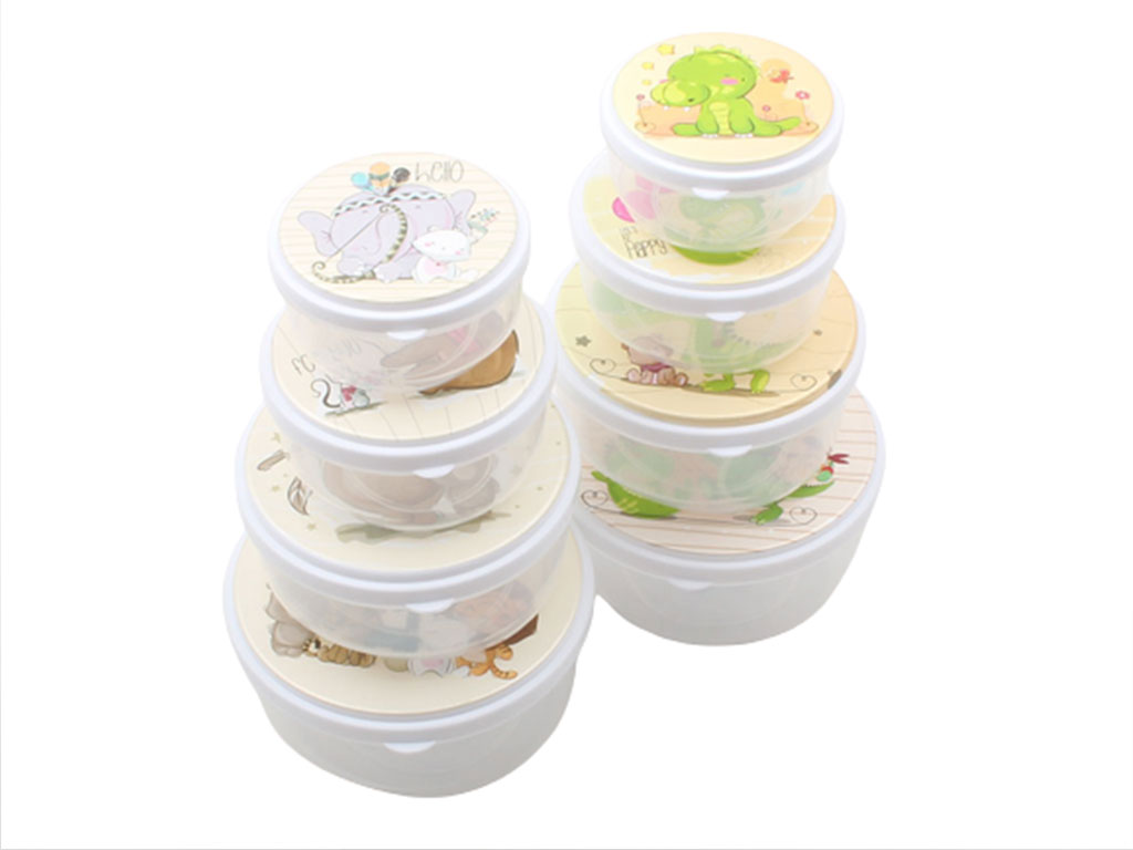 ظرف خوراکی 4 تکه  (تنوع طرح و رنگ)