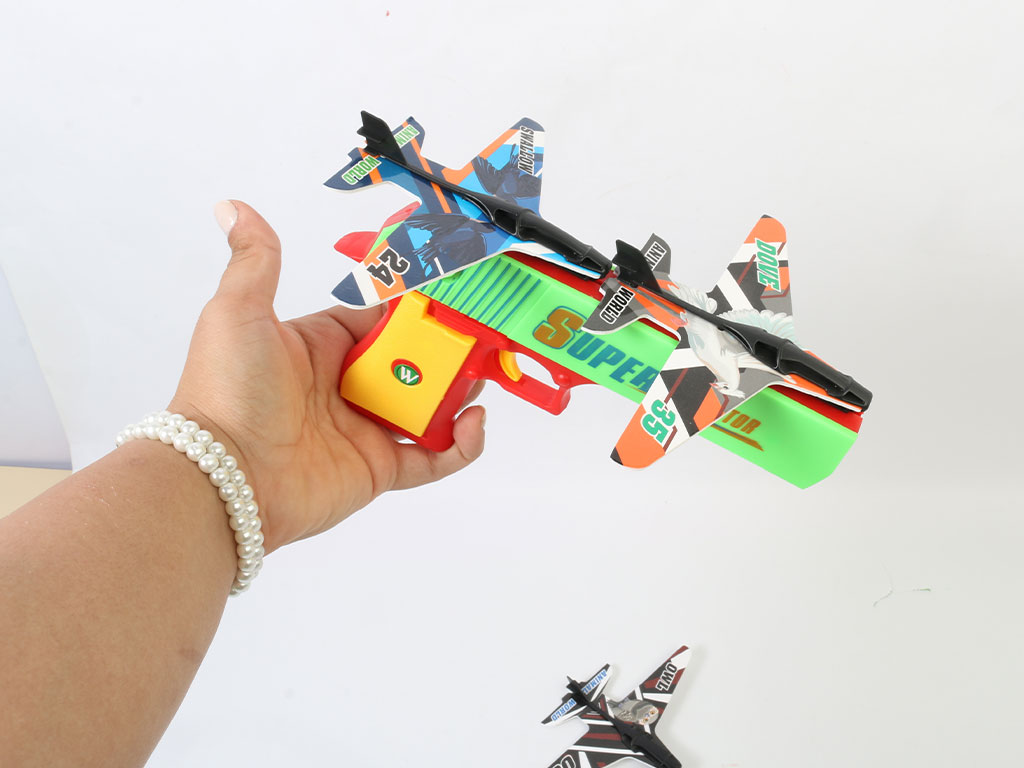 تفنگ اسباب بازی مدل هواپیما پرتاب کن