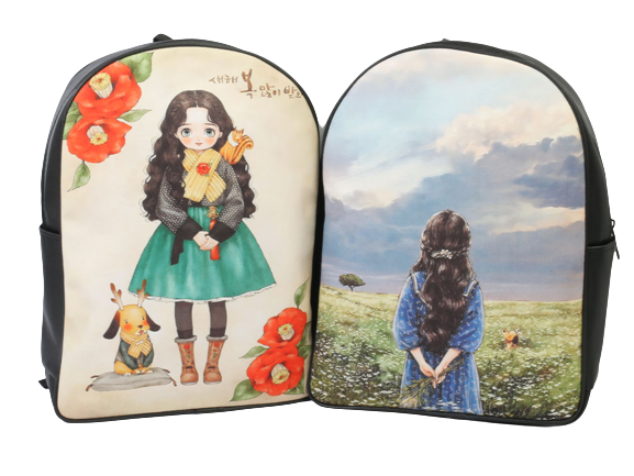 کوله پشتی دخترانه طرح دار مدل فانتزی