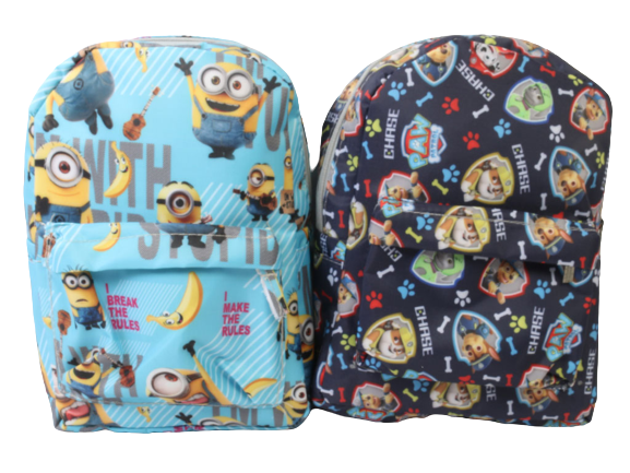 کوله پشتی پسرانه فانتزی طرح مینیون و سگ های نگهبان