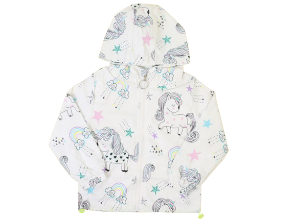 بارانی دخترانه طرح اسب تک شاخ