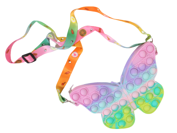 کیف سیلیکونی دخترانه مدل پاپ ایت طرح پروانه