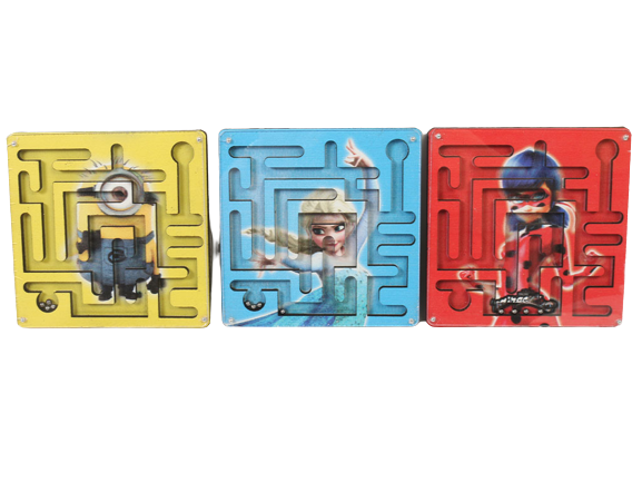 بازی فکری ماز مدل مربع در طرح های مختلف (پیچ در پیچ کفشدوزک)