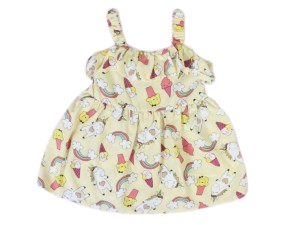 پیراهن نوزادی دخترانه طرح اسب تک شاخ bamshi