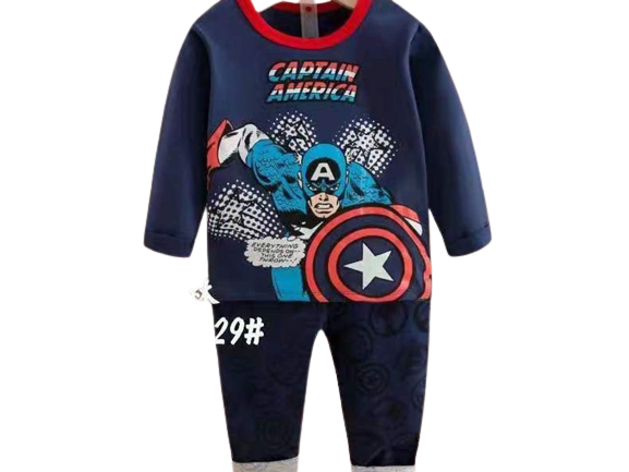 بلوز و شلوار راحتی پسرانه طرح کاپیتان آمریکا