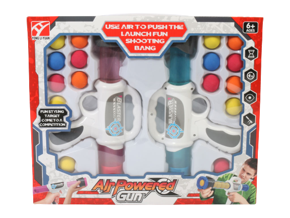 تفنگ دو عددی توپ پرتاب کن اسباب بازی