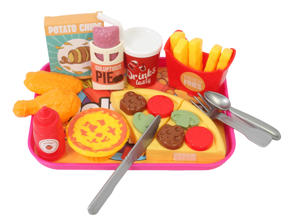 ست فست فود و پیتزای برشی اسباب بازی