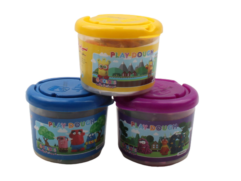 خمیر بازی سطلی 6 رنگ CBS