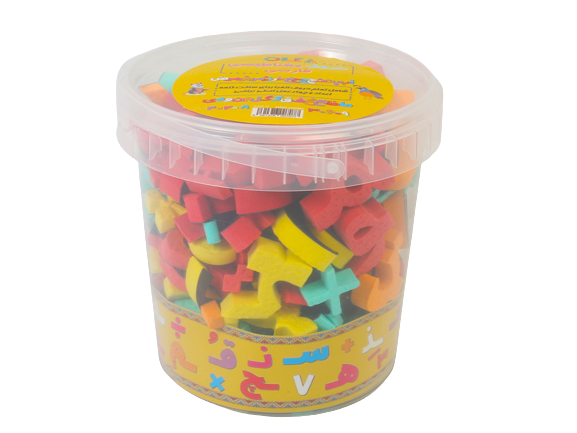حروف الفبا و اعداد فارسی فومی و مگنتی سطلی اولکا تویز olka toys