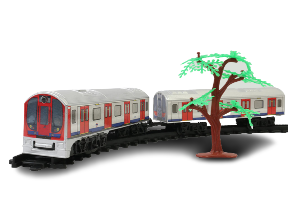 قطار ریلی موزیکال و چراغدار اسباب بازی