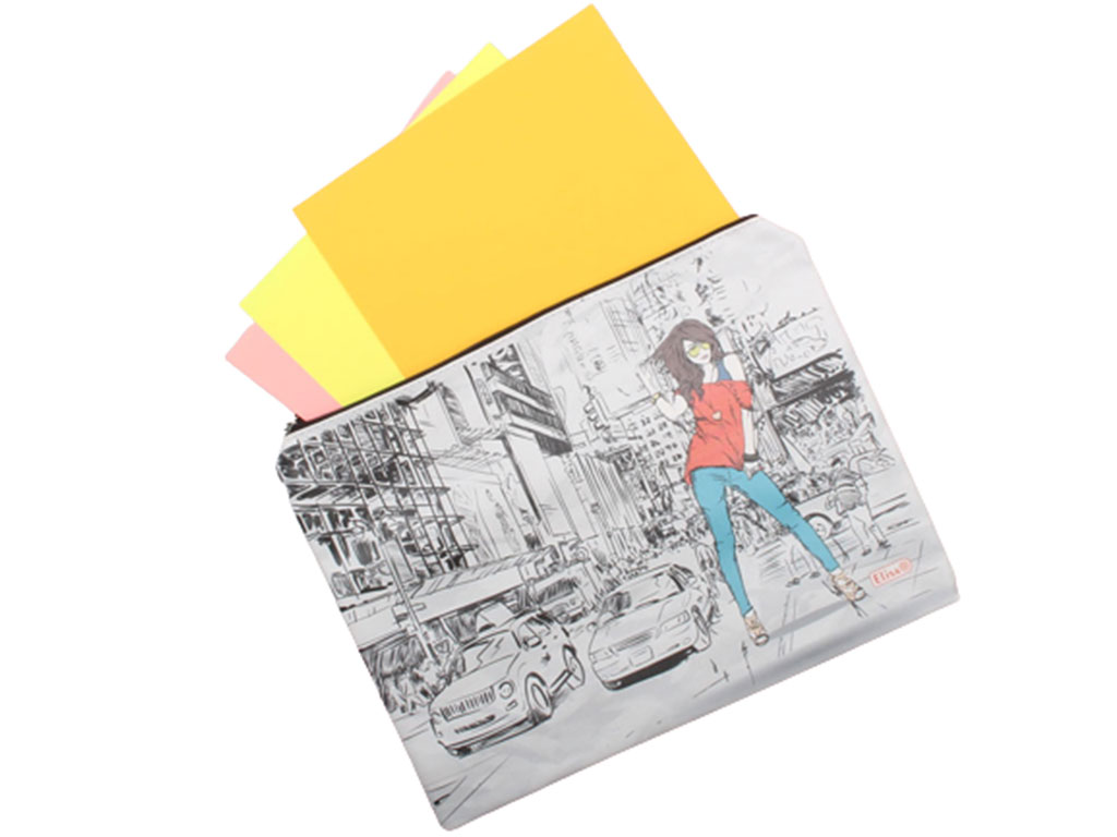 پوشه چرم زیپ دار A4 (تنوع طرح و رنگ)