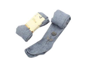 جوراب شلواری گل رز طوسی