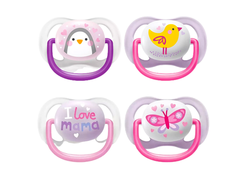 پستانک ارتودنسی دو عددی نوزادی 6-0 ماه مدل ultra air  فیلیپس اونت philips avent