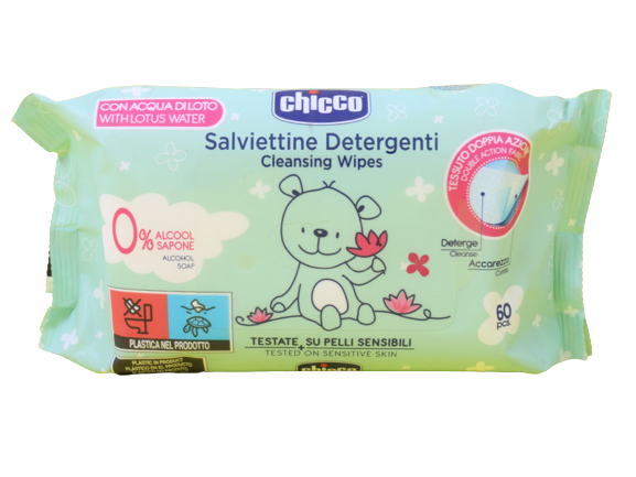 دستمال مرطوب نوزادی 60 عددی مدل cleansing چیکو chicco