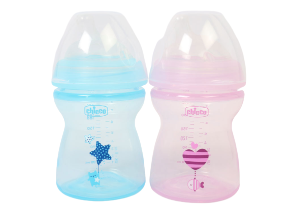 شیشه شیر ضد نفخ نوزادی مدل Natural Feeling چیکو chicco