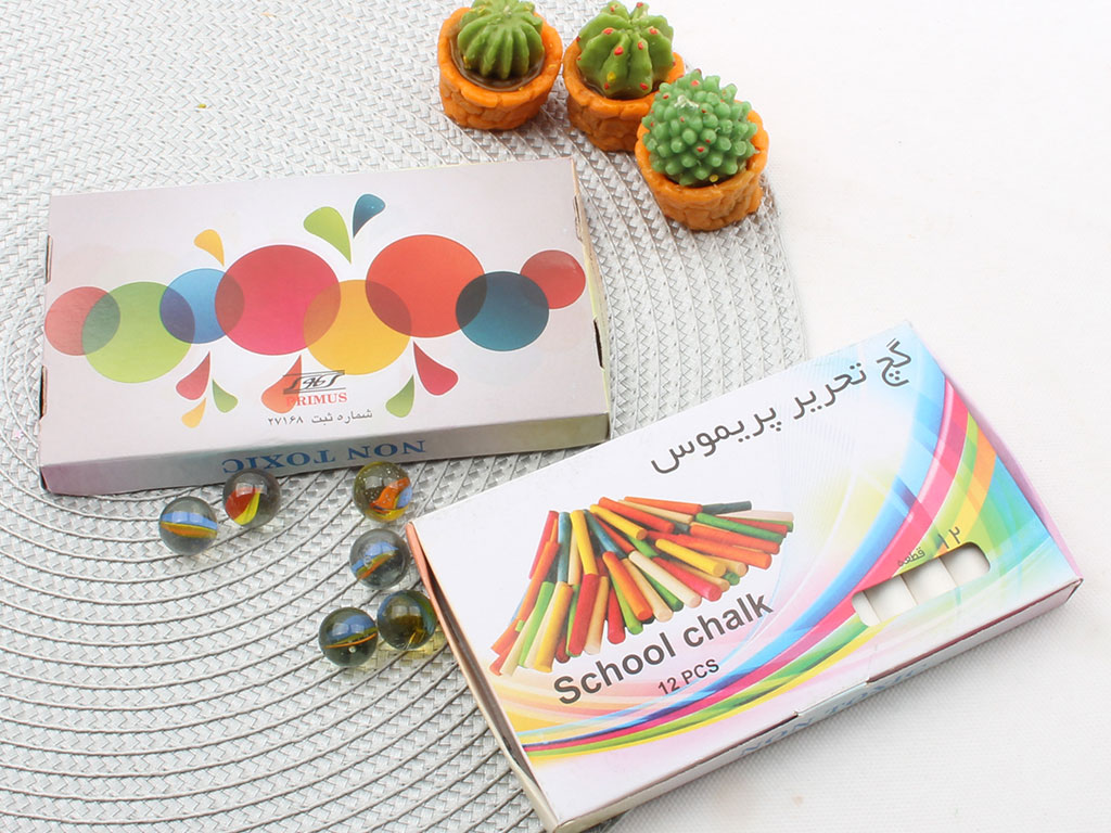 گچ تحریر سفید پریموس(12 عددی)