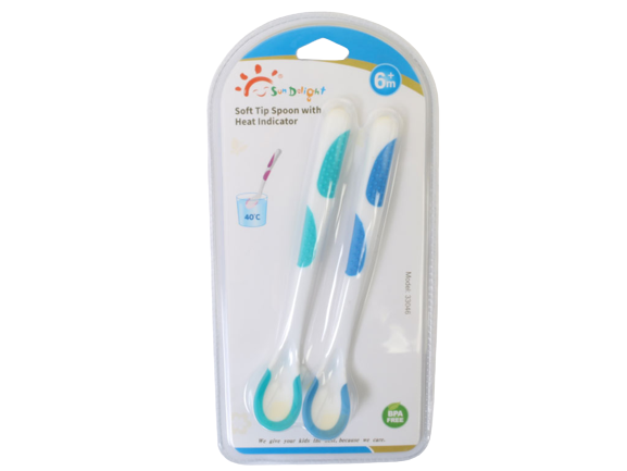 قاشق حرارتی دو عددی نوزادی پسرانه سان دلایت sun delight