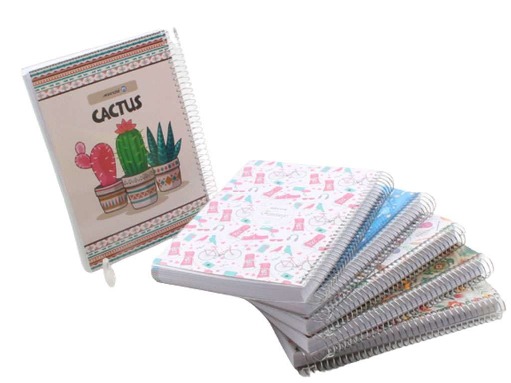 دفتر مشق سیمی 200 برگ جلد دار (دارای تنوع طرح)