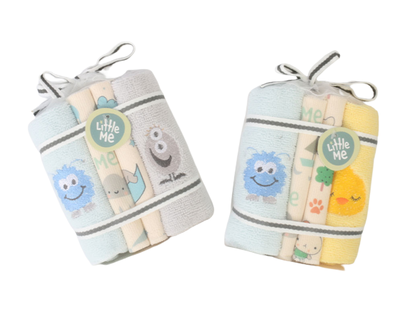 حوله دست و صورت 4 عددی نوزادی پسرانه لیتل می little me