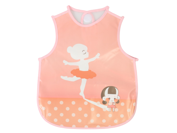 پیشبند نوزادی دخترانه آستین حلقه ای و جیب دار